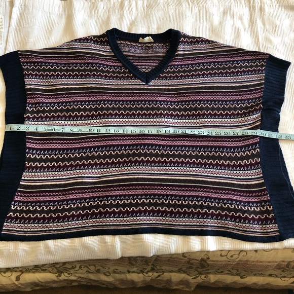 Freshman Forever Blue & Pink Sweater Poncho - Picture 5 of 7